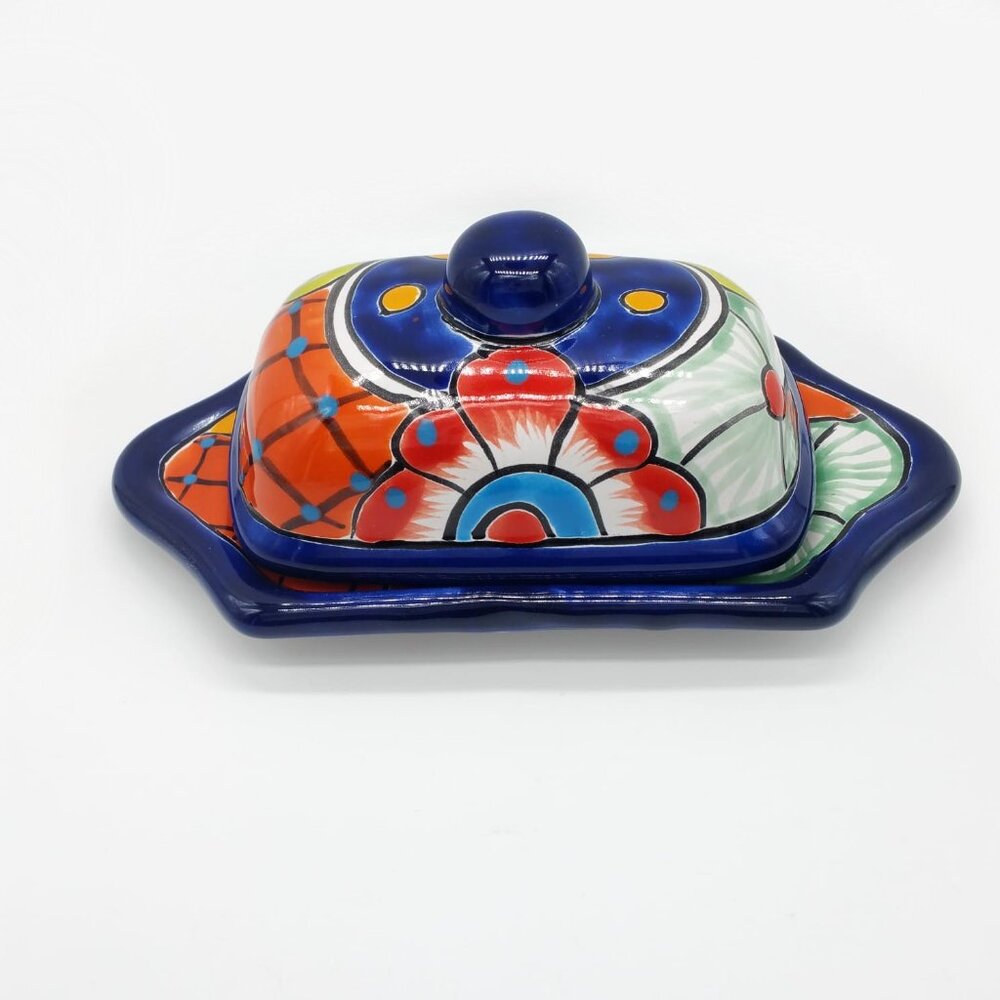 Talavera Ceramic Butter Dish with Lid